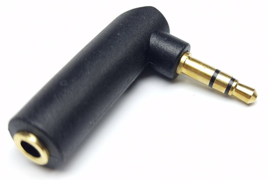 Fiche adaptateur 3,5 mm - 3,5 mm coudée